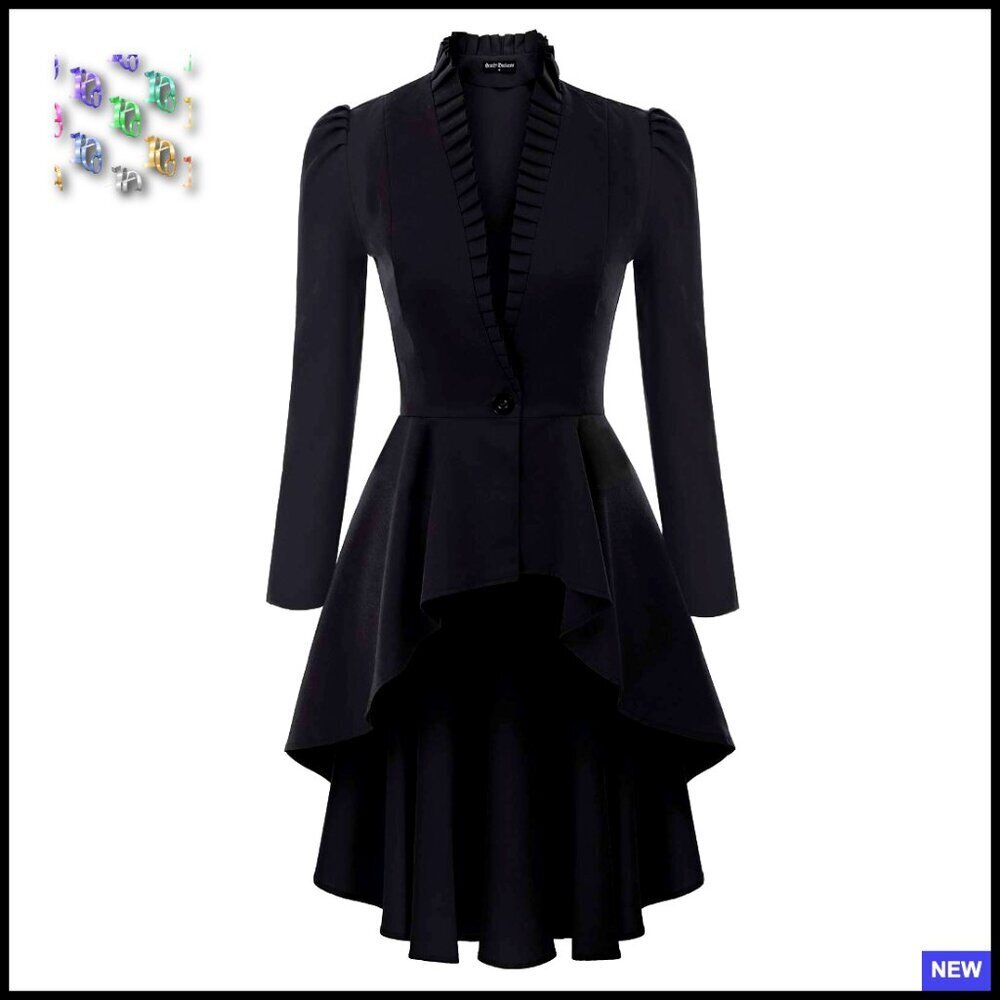 Steampunk Gothic Jacket Women's Victorian Pirate Coat Renaissance Festival
